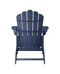 WestinTrends Outdoor Patio Hdpe Adirondack Chairs With Cup Holders (Set of 2)