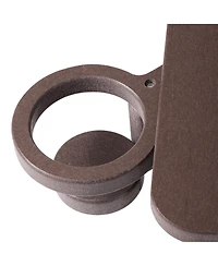 WestinTrends 4-Piece Outdoor Patio Hdpe Adirondack Chairs With Ottomans and Cup Holder Set