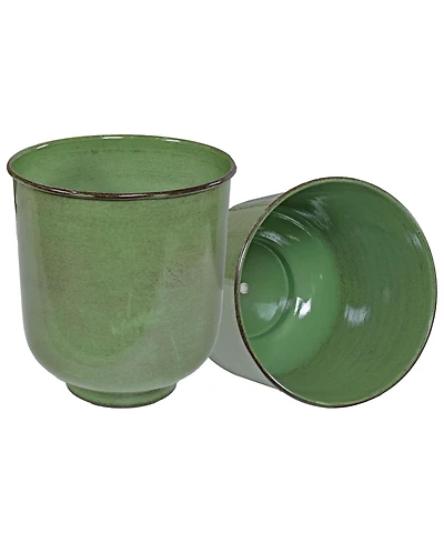 Vivian Metal Indoor or Outdoor Planter with Drainage Hole