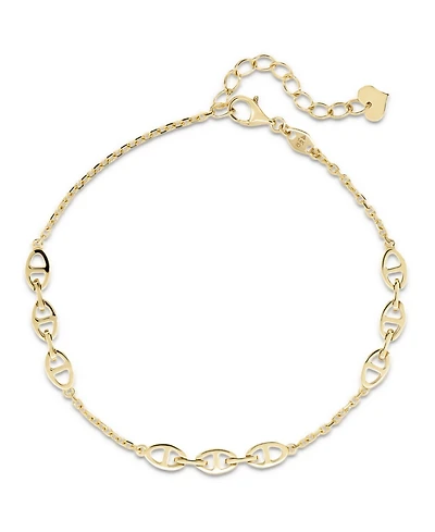 Devata Mariner Anchor Chain Bracelet in 14K Gold, 6.5 in adj to 7.5 in, approx. 3.8 grams.