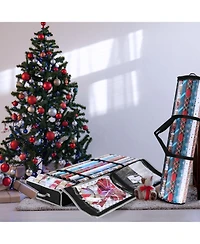 Christmas Wrapping Paper Storage Containers - Gift Organizer Fits Up to 22 Rolls of 40"