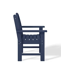 WestinTrends 6-Piece Hdpe Outdoor Rectangle Dining Patio Table and Chairs Set
