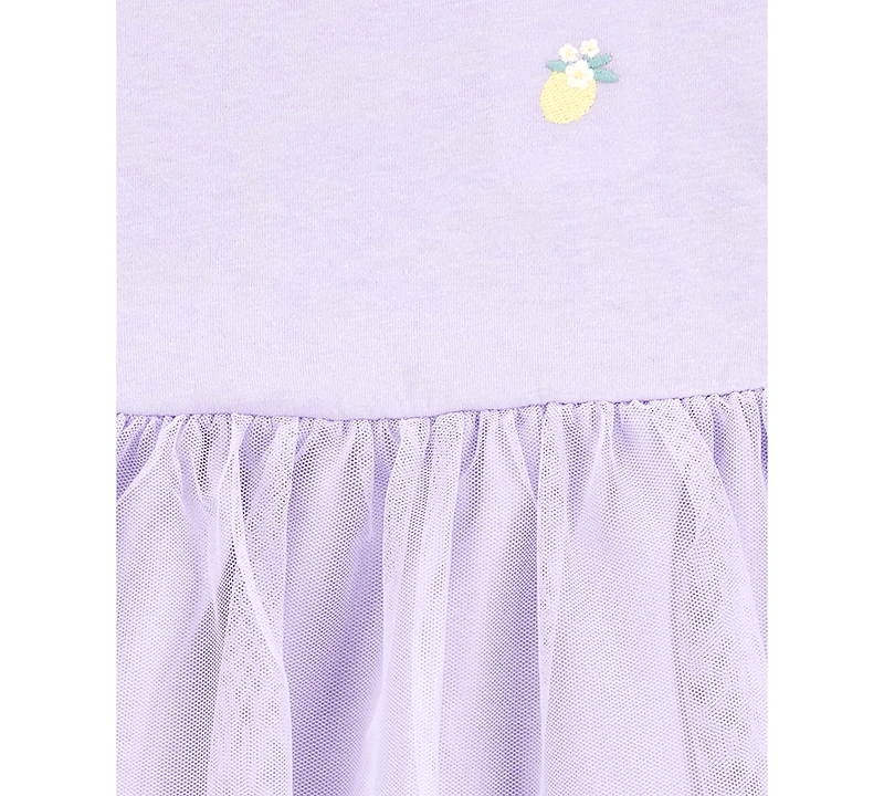 Carter's Toddler Girls Lemon Tulle Top & Leggings, 2-Piece Set