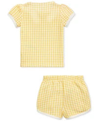 Polo Ralph Lauren Baby Girls Gingham Shirt & Shorts Set