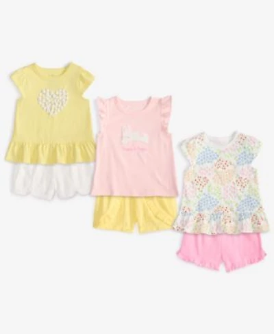 First Impressions Baby Girls Flowers Ruffles T Shirts Shorts Exclusively At Macys