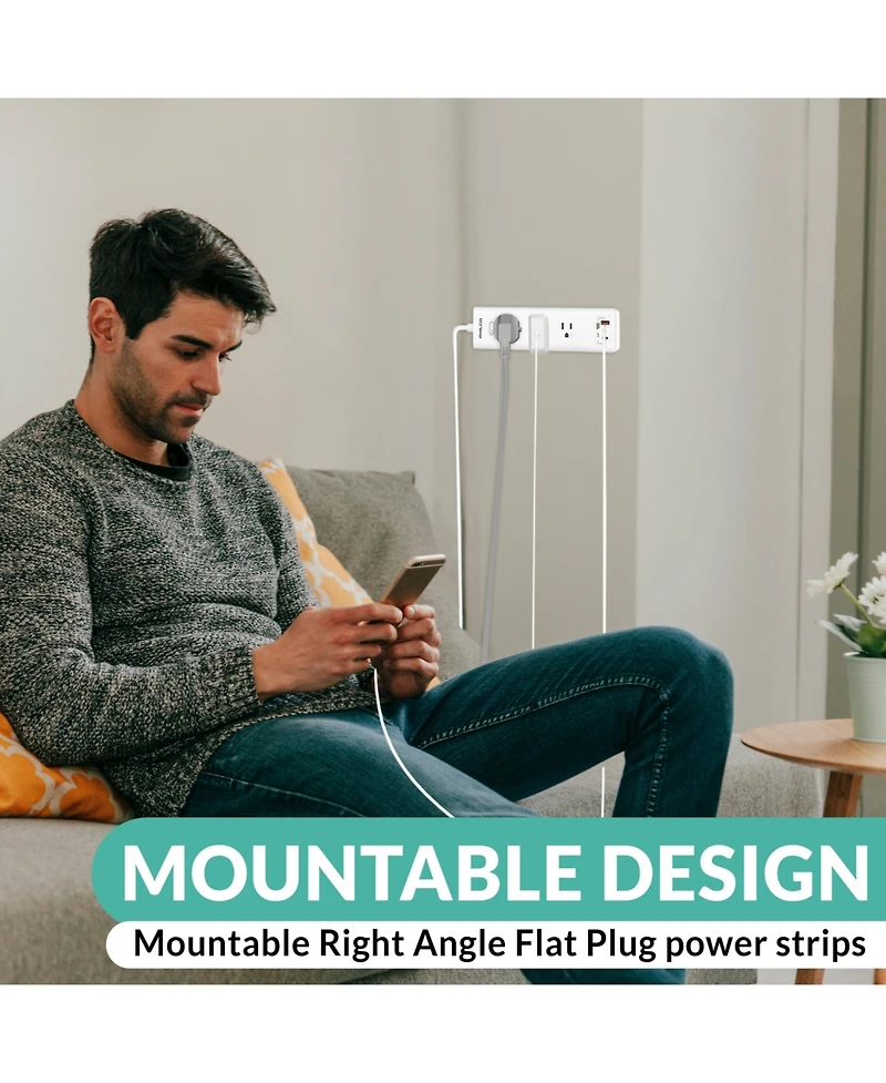 Philco 30W Wall Outlet, 1.8 Meter Ac Plug, 1 Usb-c, 2 Usb-a, Ocp Switch, 110-220V, Safe and Durable for Home