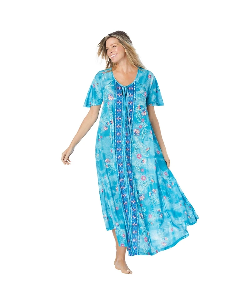 Only Neccessities Women's Necessities Sweeping Printed Lounger