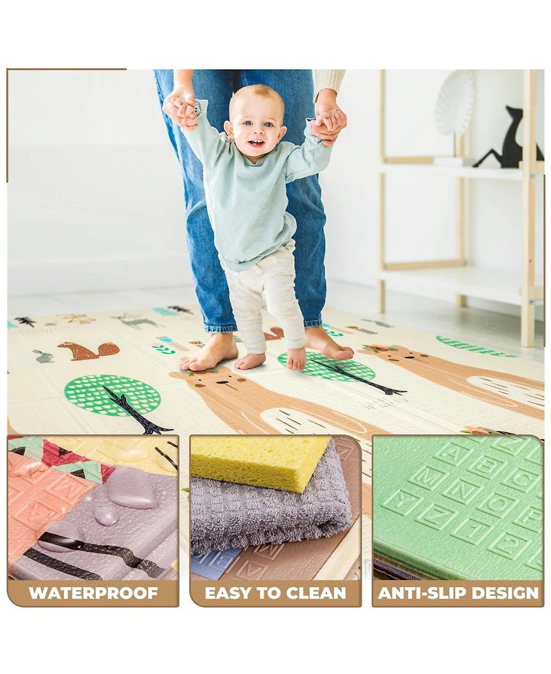 Sorbus (78" x 70") Foldable Play Mats with Travel Bag - for Babies, Toddlers, and Kids Playtime & Tummy Time
