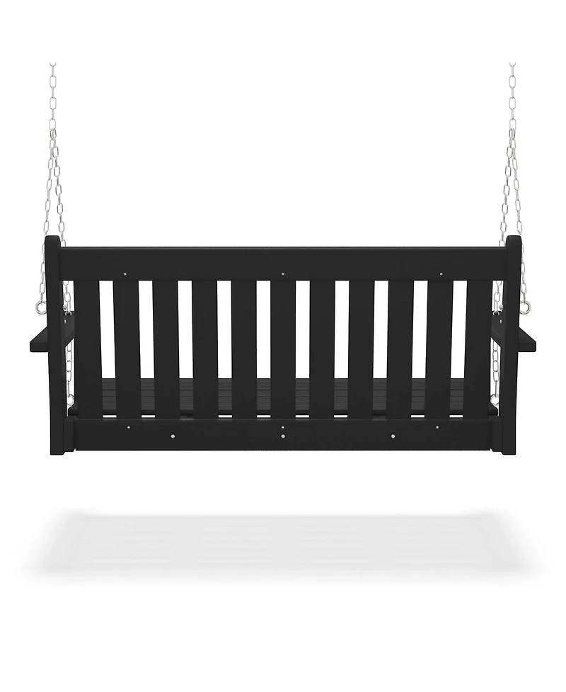 WestinTrends Outdoor Patio Hdpe Hanging Front Porch Swing Bench