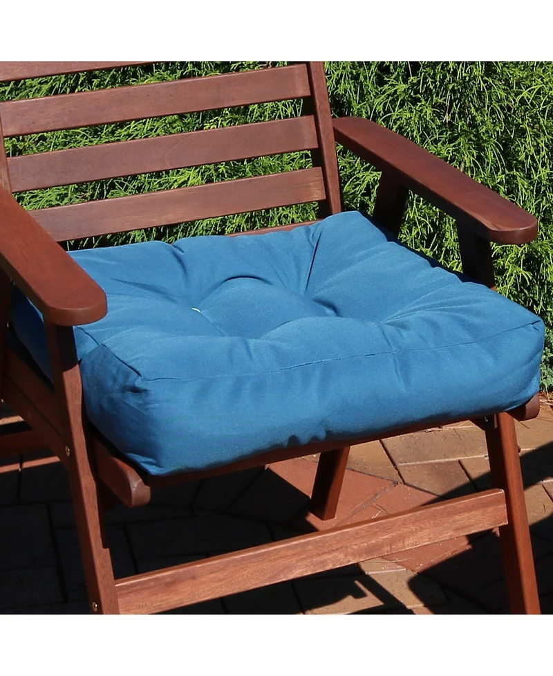 Indoor/Outdoor Square Tufted Patio Chair Seat and Back Cushions - 20" - 2pk