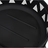 Sunndyaze Outdoor Steel Fire Pit Nordic Inspired, 34-Inch