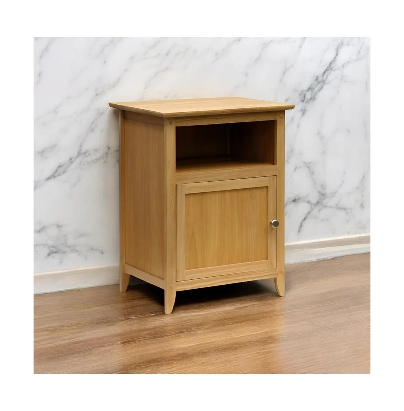 Slickblue Simple End Table Nightsatnd Accent Table in Wood Finish