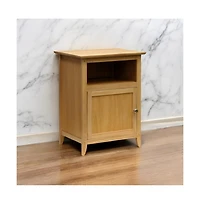 Slickblue Simple End Table Nightsatnd Accent Table in Wood Finish