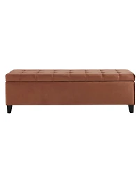 Velvet Storage Ottoman Bench with Tufted Lift-Top, Upholstered Accent for Bedroom or Living Room-The Pop Home