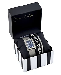Jessica Carlyle Women's Silver Tone Metal Alloy Analog Watch, 23mm