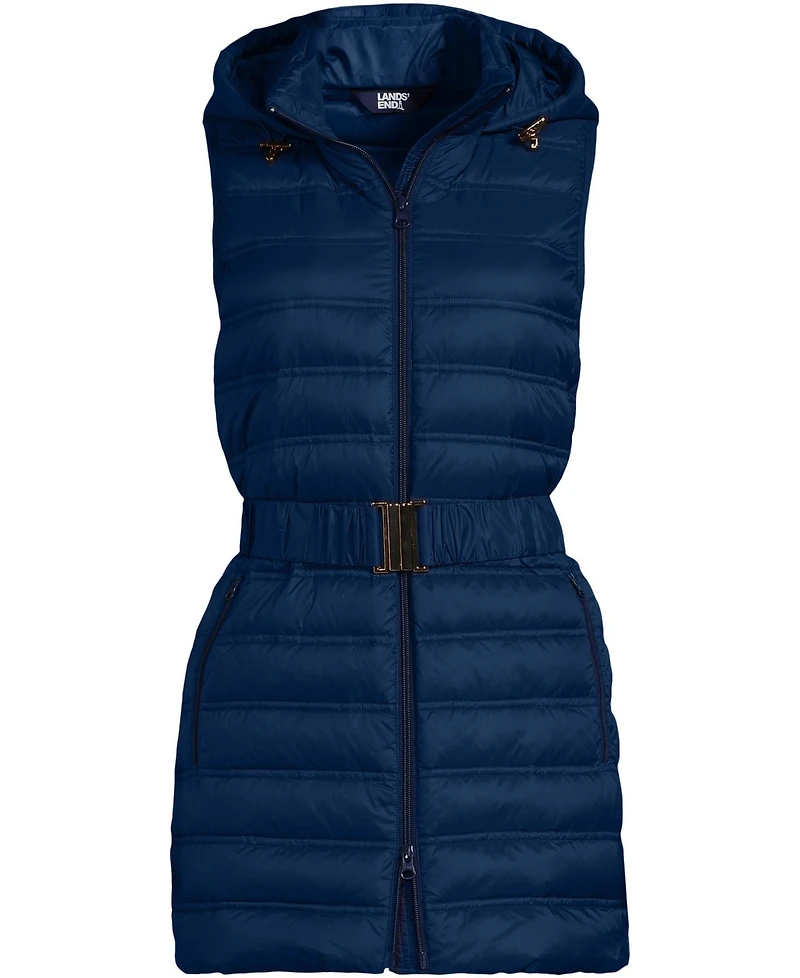 Lands' End Women's Wanderweight Belted Packable Down Vest