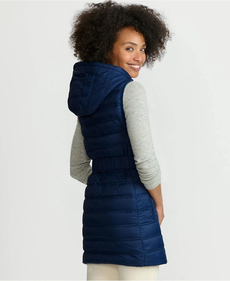 Lands' End Women's Wanderweight Belted Packable Down Vest