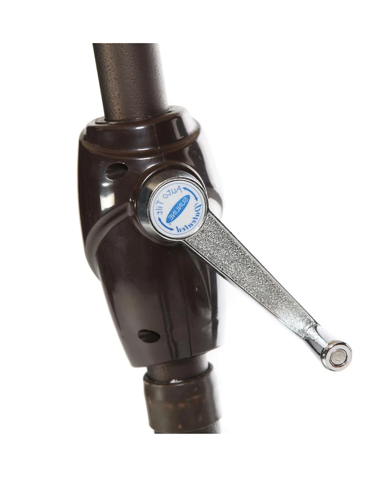 Slickblue Terracotta Patio Umbrella with Metal Pole and Adjustable Tilt Mechanism