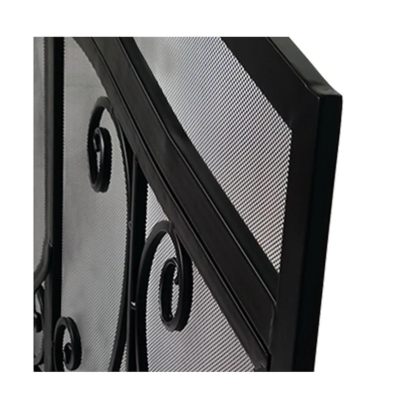 Slickblue 2-Door Iron Fireplace Screen Elegant and Durable Protection for Your Fireplace