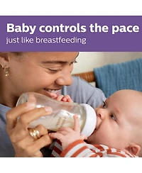Philips Avent Glass Natural Baby Bottle With Natural Response Nipple, 8oz, 4pk