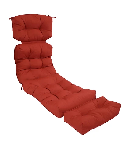 Indoor/Outdoor Olefin Polyester Tufted Chaise Lounge Chair Replacement Cushion - 23" x 75"