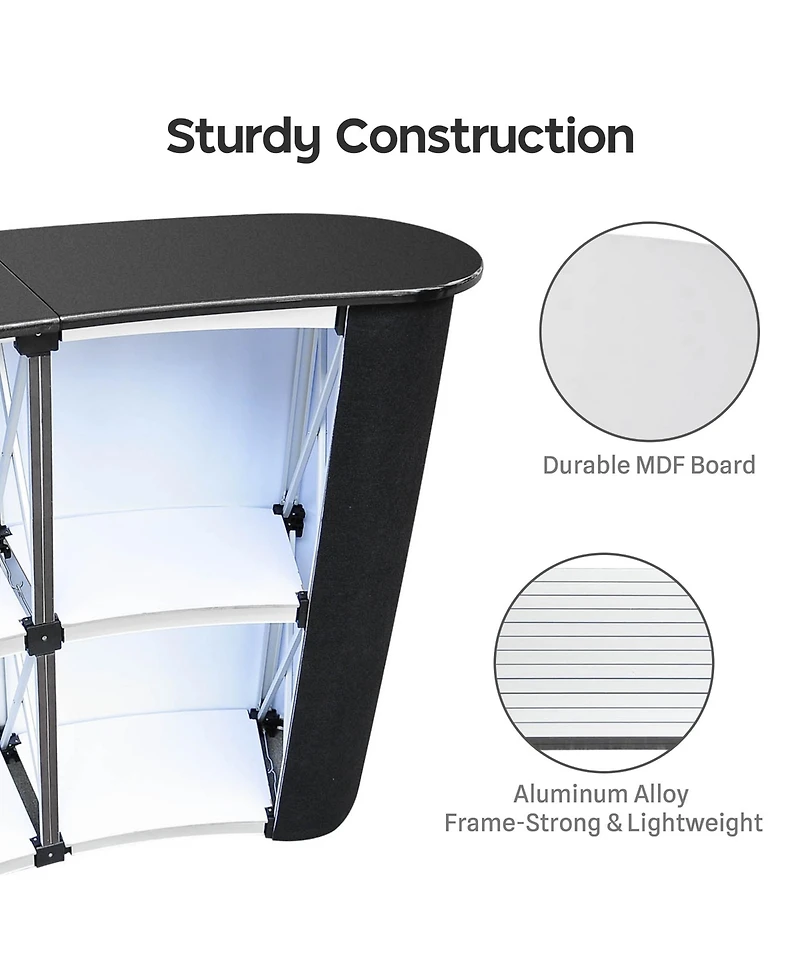 Pop Up Counter Portable Trade Show Display Podium Promotion Retail Speech Bag Stand