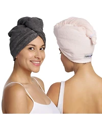 Turbie Twist Deluxe Wet Dry - Microfiber Tt and Shower Cap Multicolor