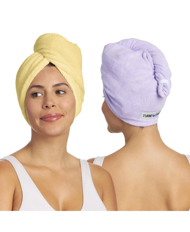 Turbie Twist Deluxe Wet Dry - Microfiber Tt and Shower Cap Multicolor