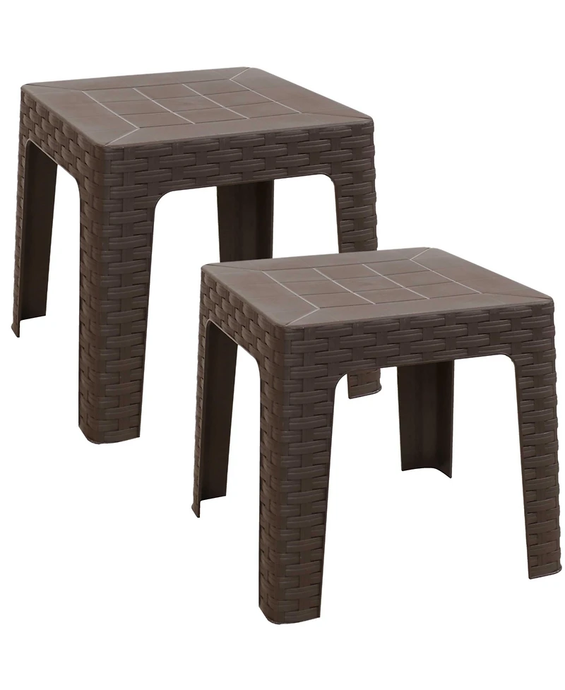 18" Square Polypropylene Indoor/Outdoor Patio Side Table