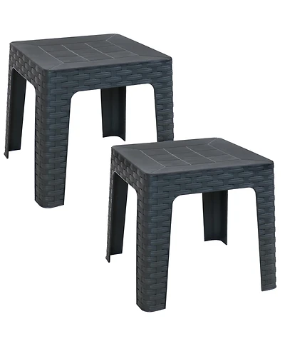 18" Square Polypropylene Indoor/Outdoor Patio Side Table