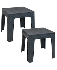 18" Square Polypropylene Indoor/Outdoor Patio Side Table