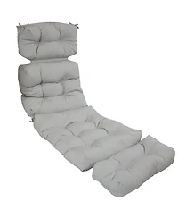 Indoor/Outdoor Olefin Polyester Tufted Chaise Lounge Chair Replacement Cushion - 23" x 75"