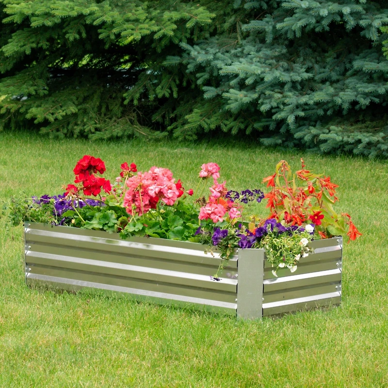 Galvanized Rectangle Raised Garden Bed