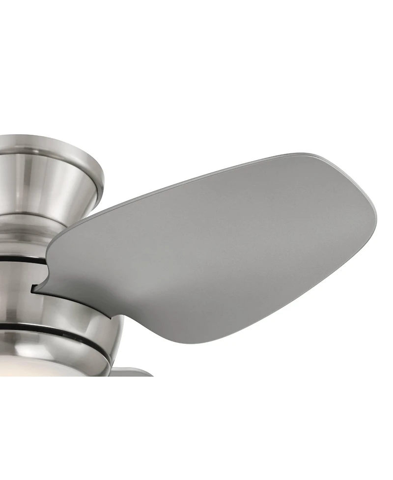 Casa Vieja 36" Whirl Modern Indoor Outdoor Ceiling Fan 3 Blade Led Light Remote Control Brushed Nickel Finish Bedroom Patio Hugger