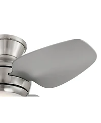 Casa Vieja 36" Whirl Modern Indoor Outdoor Ceiling Fan 3 Blade Led Light Remote Control Brushed Nickel Finish Bedroom Patio Hugger