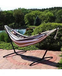 Large Double Brazilian Hammock with Stand and Carrying Case - 400 lb Weight Capacity