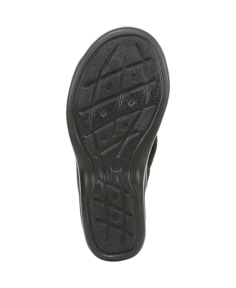 LifeStride Women's Serenade Washable Slingback Wedge Sandals