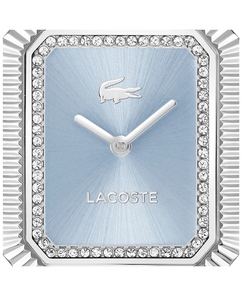 Lacoste Women's Parisienne Silver Tone Stainless Steel Bracelet Watch, 28.3 x 20.7mm