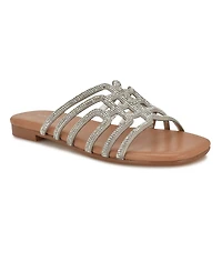 Nine West Women's Timy Embellished Strappy Flat Sandals