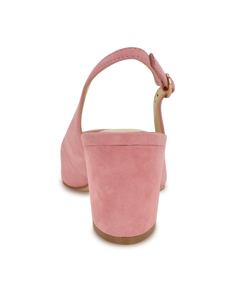 Nine West Women's Kamsee Block Heel Slingback Pumps