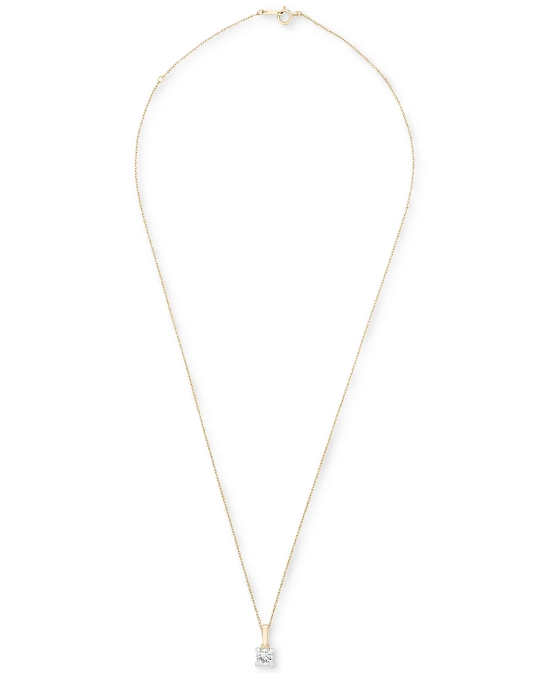 Macy's Diamond Pendant 18" Necklace (1/2 ct. t.w.) in 14k Yellow Gold
