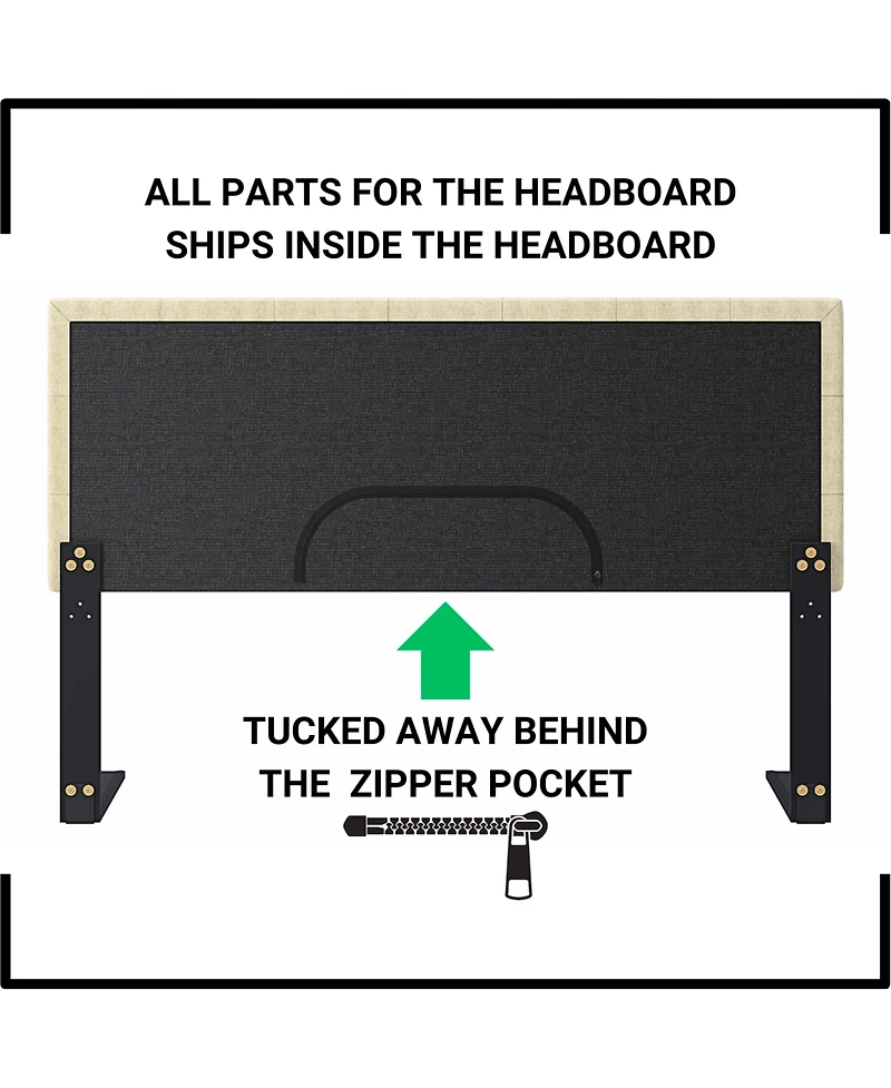 Boyd Sleep Belle Upholstered Platform Bed with Headboard, Mattress Foundation with Strong 14 Wood Slat Supports, No Box Spring Required