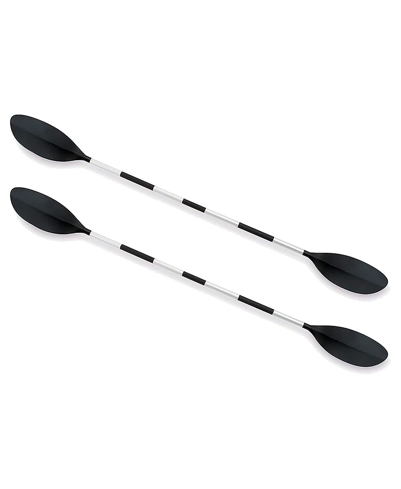 Intex 86" Lightweight Aluminum Double Oar Inflatable Kayak Paddle, Black, 2 Pack