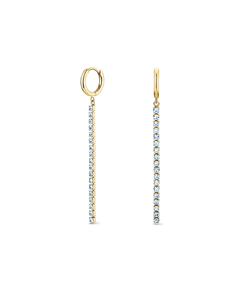 Rosefield Tennis Earrings 14K Yellow Gold Plated Stainless Steel