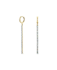 Rosefield Tennis Earrings 14K Yellow Gold Plated Stainless Steel