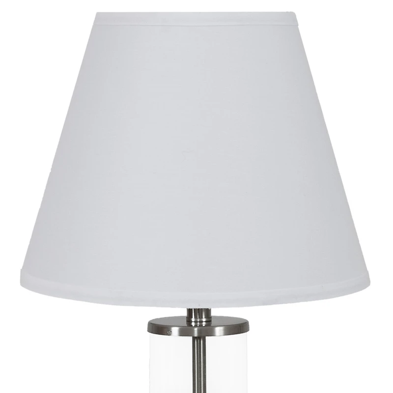 27.75" H Glass Cylinder Table Lamp Set of 2 with Shade