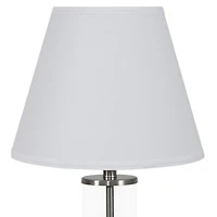 27.75" H Glass Cylinder Table Lamp Set of 2 with Shade