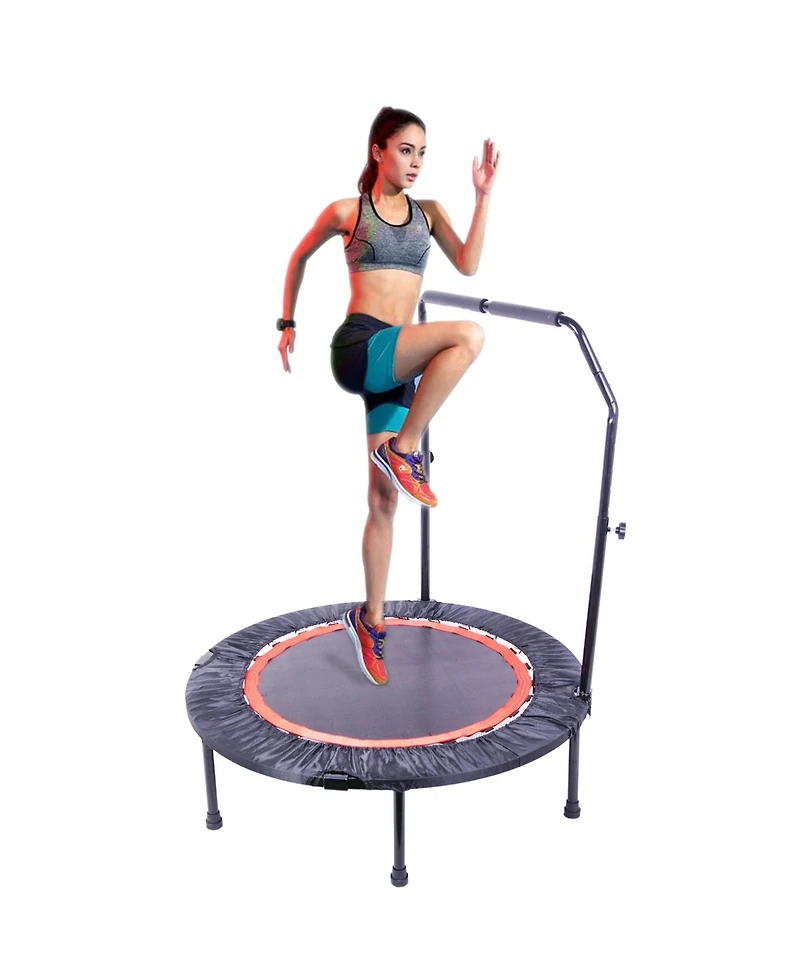 Lovmor 40 Inch Mini Exercise Trampoline Fitness Rebounder Trampoline with Safety Pad Max. Load 300LBS