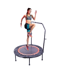 Lovmor 40 Inch Mini Exercise Trampoline Fitness Rebounder Trampoline with Safety Pad Max. Load 300LBS