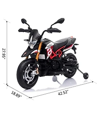 Tobbi Battery Powered Ride On Aprilia Motorcycle for Ages 3 Years and Up, Red